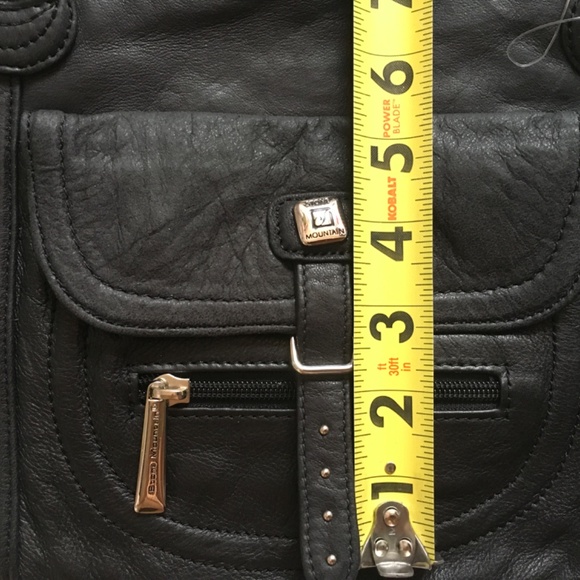 STONE MOUNTAIN Black Leather HOBO TOTE SHOULDER BAG Purse - Picture 8 of 14